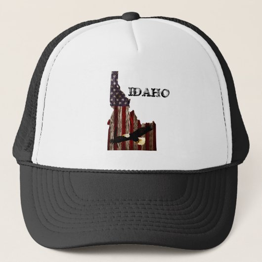 ハゲのイーグル焼き木材 – IDAHO PATRIOT CLR キャップ (正面)