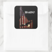 ハゲのイーグル焼き木材 – IDAHO PATRIOT CLR スクエアシール (バッグ)