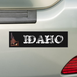 ハゲのイーグル焼き木材 – IDAHO PATRIOT CLR バンパーステッカー