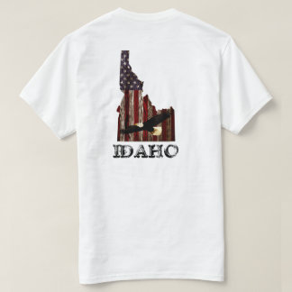 ハゲのイーグル焼き木材 – IDAHO PATRIOT CLR Tシャツ