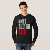 ハゲのグラフィックを行くとメンズ Tシャツ (正面フル)