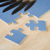 ハゲのワシが水に向かってダイビングする ジグソーパズル (側面)