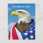 ハゲのワシと投票旗 ポストカード (正面)