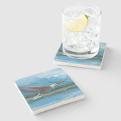 ハゲのワシのソアリング ストーンコースター (横)