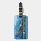 ハゲのワシのソアリング ラゲッジタグ (正面縦)