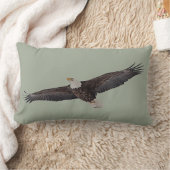 ハゲのワシのソアリング ランバークッション (ブランケット)