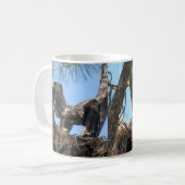 ハゲのワシの群れ コーヒーマグカップ (正面左)