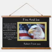 ハゲのワシの頭があなたを見て 吊り下げ型タペストリー (正面)