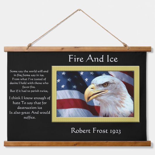 ハゲのワシの頭があなたを見て 吊り下げ型タペストリー (正面)