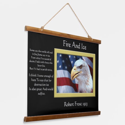 ハゲのワシの頭があなたを見て 吊り下げ型タペストリー (傾斜あり)