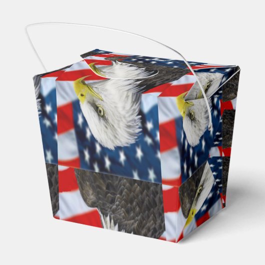 ハゲのワシの頭とアメリカ国旗 フェイバーボックス (裏面サイド)