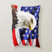 ハゲのワシを持つ米国国旗 アクセントクッション (裏面(縦))