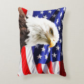 ハゲのワシを持つ米国国旗 アクセントクッション (正面(垂直))