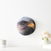 ハゲのワシ – USA国旗 ラウンド壁時計 (ホーム)