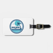 ハゲの島ノースカロライナのヤシの木の鳥 ラゲッジタグ (正面横)