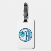 ハゲの島ノースカロライナのヤシの木の鳥 ラゲッジタグ (裏面縦)