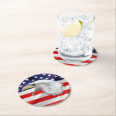 ハゲの美しい愛国心 ラウンドペーパーコースター (インサイチュ)