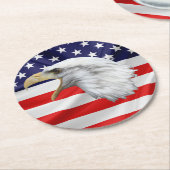 ハゲの美しい愛国心 ラウンドペーパーコースター (アングル)
