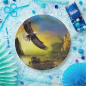 ハゲの高い愛国的なデザイン飛んでいる。 ペーパープレート (パーティー)