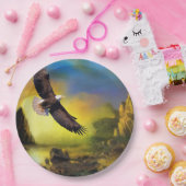 ハゲの高い愛国的なデザイン飛んでいる。 ペーパープレート (パーティー)