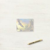 ハゲの高い愛国的なデザイン飛んでいる。 ポストイット (デスク上)