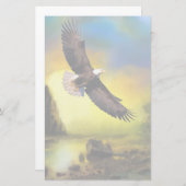 ハゲの高い愛国的なデザイン飛んでいる。 便箋 (正面/裏面)