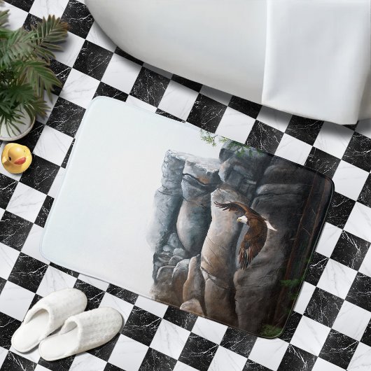 ハゲの鷲の飛行岩 バスマット