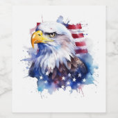 ハゲはアメリカの美しい国旗 ワインラベル (シングルラベル)