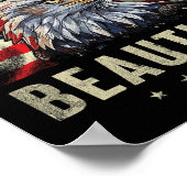 ハゲは美しい 7月4日 独立記念日 鷲 ポスター (角)