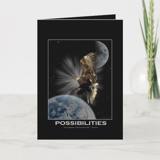 ハゲやる気を起こさせるイーグルグリーティングカード カード (正面)