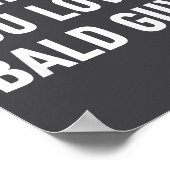ハゲを愛するなら瞬きして Funny Balding Quote ポスター (角)