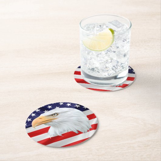 ハゲエレガントワシ ラウンドペーパーコースター (インサイチュ)