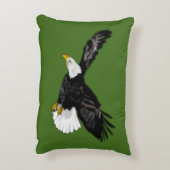 ハゲカスタムワシ付き飛んでいるアクセント枕 アクセントクッション (裏面(縦))