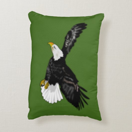 ハゲカスタムワシ付き飛んでいるアクセント枕 アクセントクッション (裏面(縦))