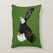 ハゲカスタムワシ付き飛んでいるアクセント枕 アクセントクッション (正面(垂直))