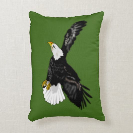 ハゲカスタムワシ付き飛んでいるアクセント枕 アクセントクッション (正面(垂直))