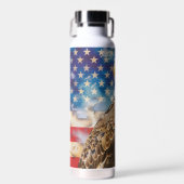 ハゲグランジワシ米国国旗 ウォーターボトル (正面)