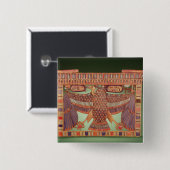 ハゲタカと飾られるパイロンの胸 缶バッジ (正面&裏面)