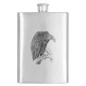 ハゲタカの鳥の現実的なスケッチ フラスク (正面)