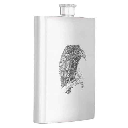 ハゲタカの鳥の現実的なスケッチ フラスク (右)