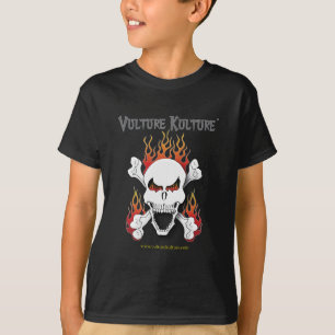 ハゲタカのKultureのスカル及び骨が交差した図形のTシャツ Tシャツ