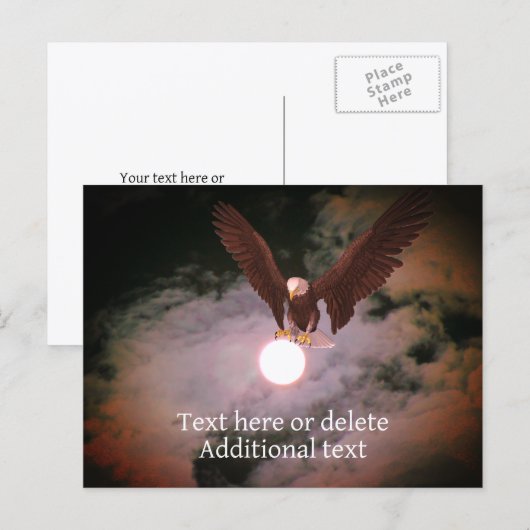 ハゲタカ フルムーン ファンタジー オーダーメイド ポストカード (正面/裏面)