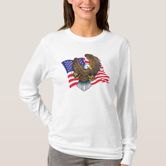 ハゲワシと国旗 Tシャツ (正面)