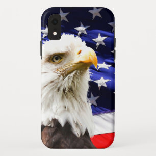 ハゲワシのついたアメリカ国旗 iPhone XRケース