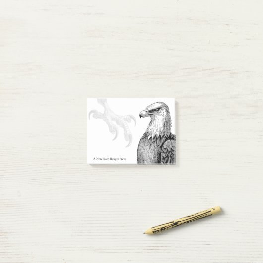 ハゲワシのアウトドアマンフォレストレンジャー自然ラバー ポストイット (デスク上)