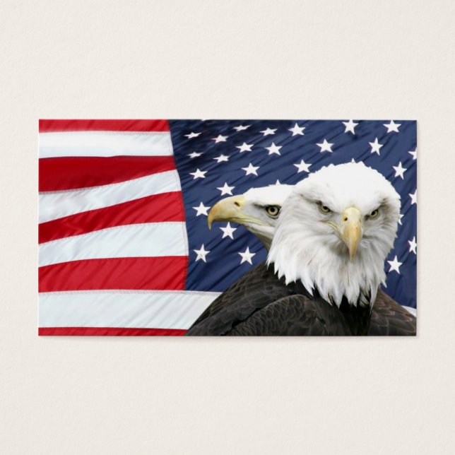 ハゲワシのアメリカ国旗のプロファイルカード (正面)