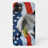 ハゲワシのアメリカ国旗 Case-Mate iPhoneケース (裏面)