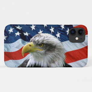 ハゲワシのアメリカ国旗 iPhone 11 ケース