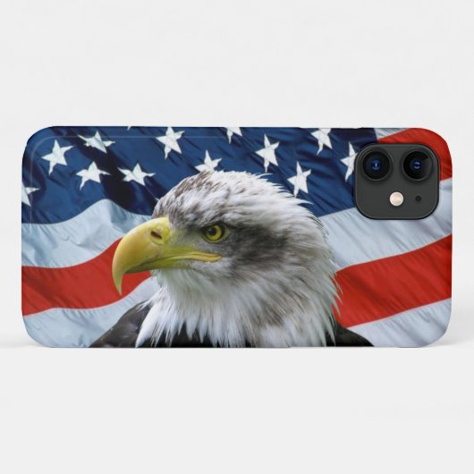 ハゲワシのアメリカ国旗 Case-Mate iPhoneケース (裏面(横))