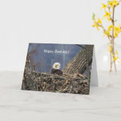 ハゲワシのヘアスタイルが今日はイマイチ カード (黄色い花)